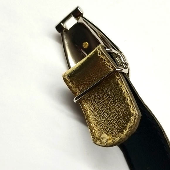 Woman's Shiny Gold Similated Leather Belt - Picture 7 of 9